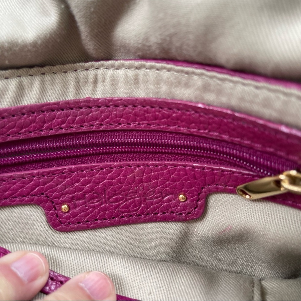 Halogen Raspberry Leather Crossbody Bag - Picture 6 of 6